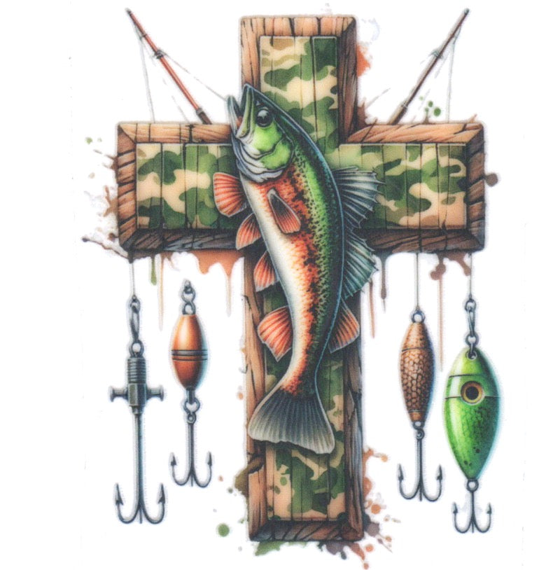 Fish w/Cross Decal