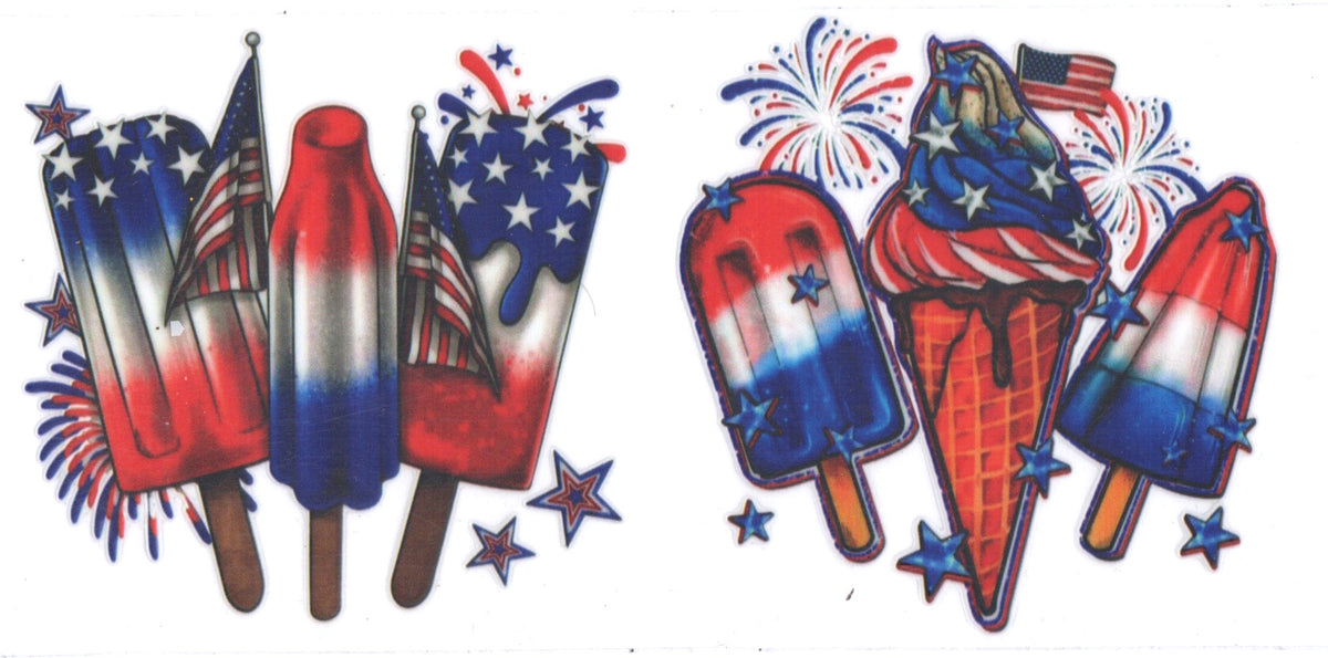 USA Flag Ice Cream Pops