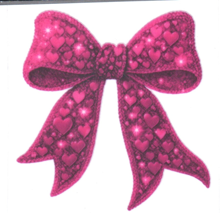 Purple Bow Decal