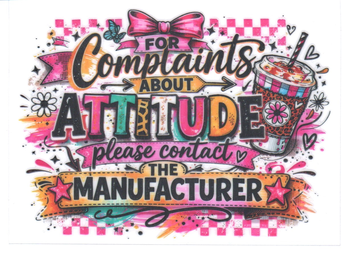 For complaints Decal