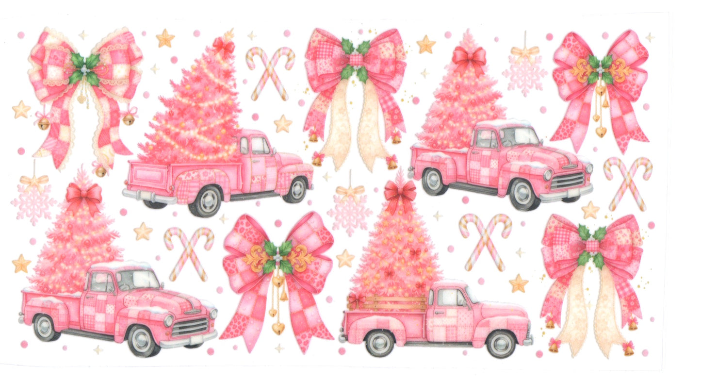 PINK CHRISTMAS TRUCK