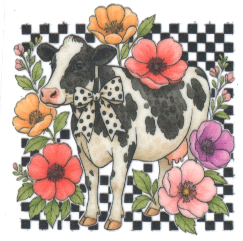 Checkered Heifer Decal