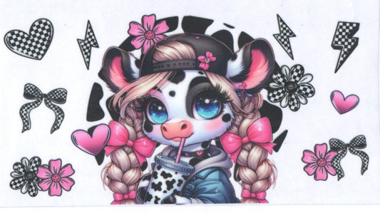 Checkered Pink Cow