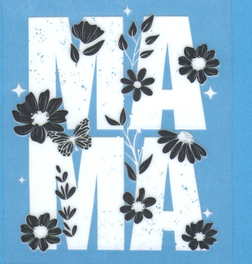 Mama with flowers Decal