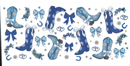 Blue Cowboy Boots Large
