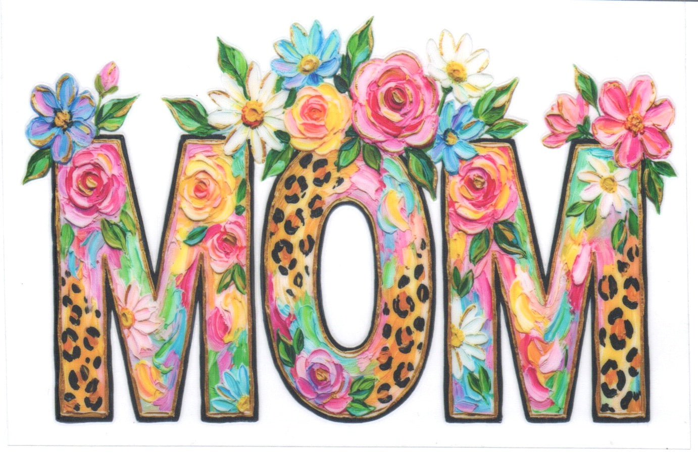 Mom w/flowers Decal