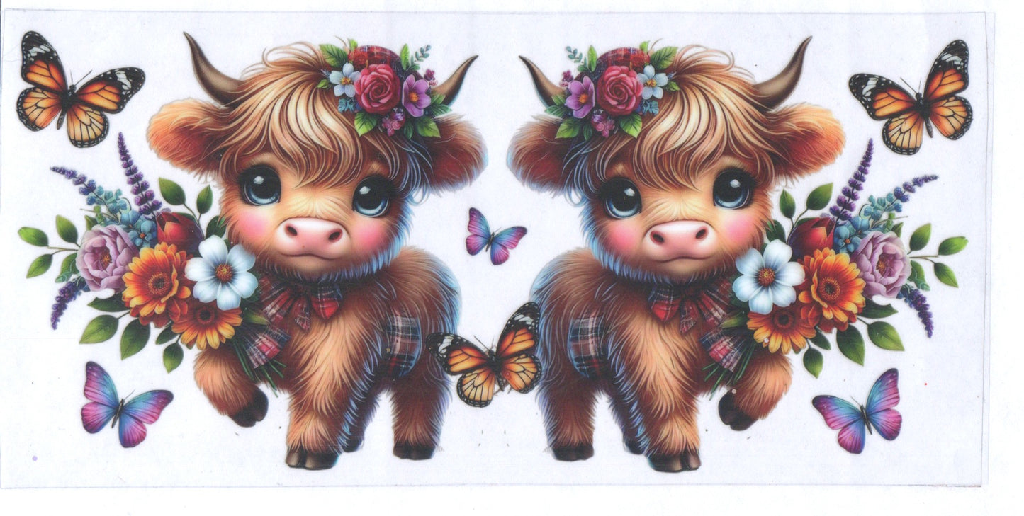 2 Cows with butterflies