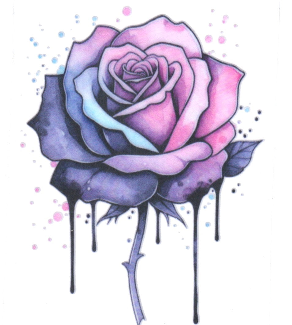 Purple Rose Decal