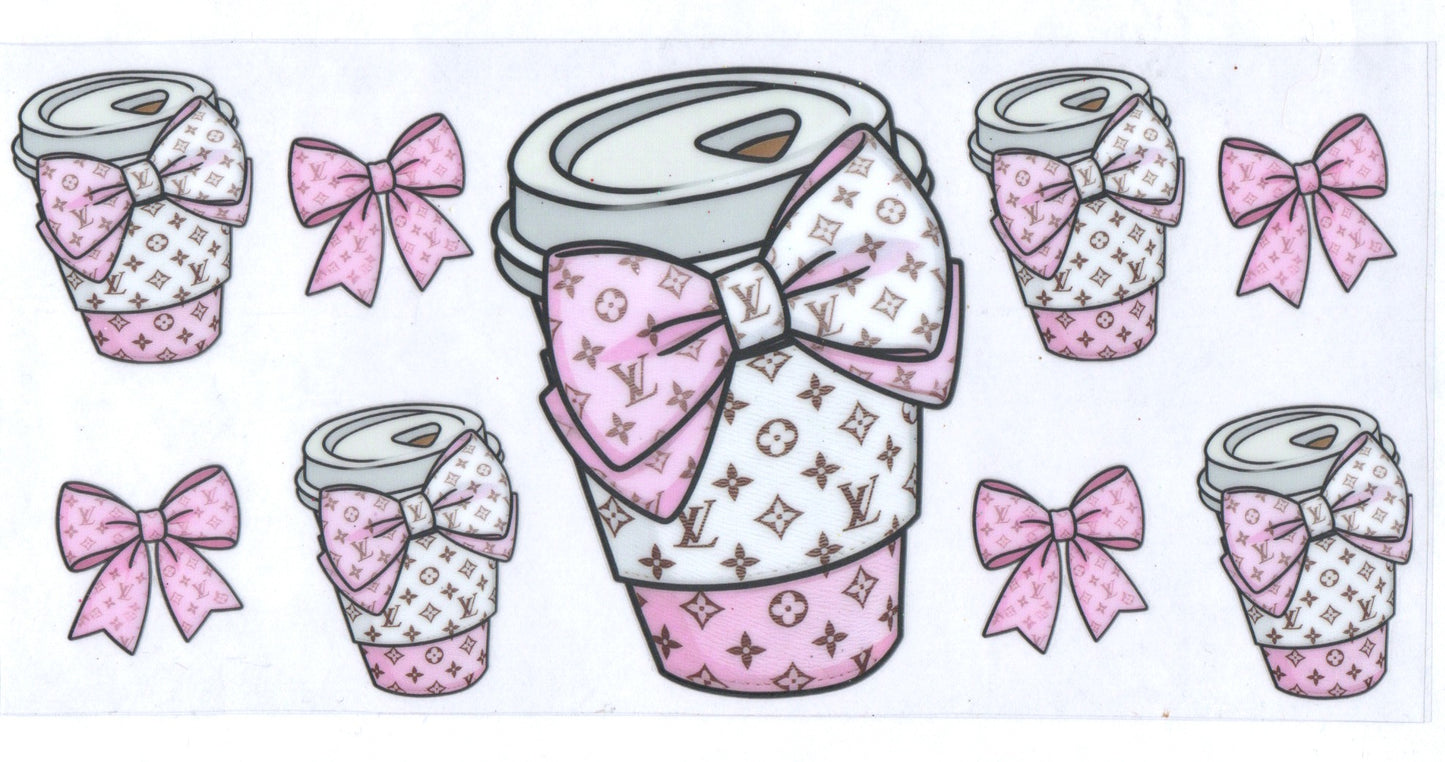 Pink Bow Coffee Cups