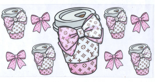Pink Bow Coffee Cups