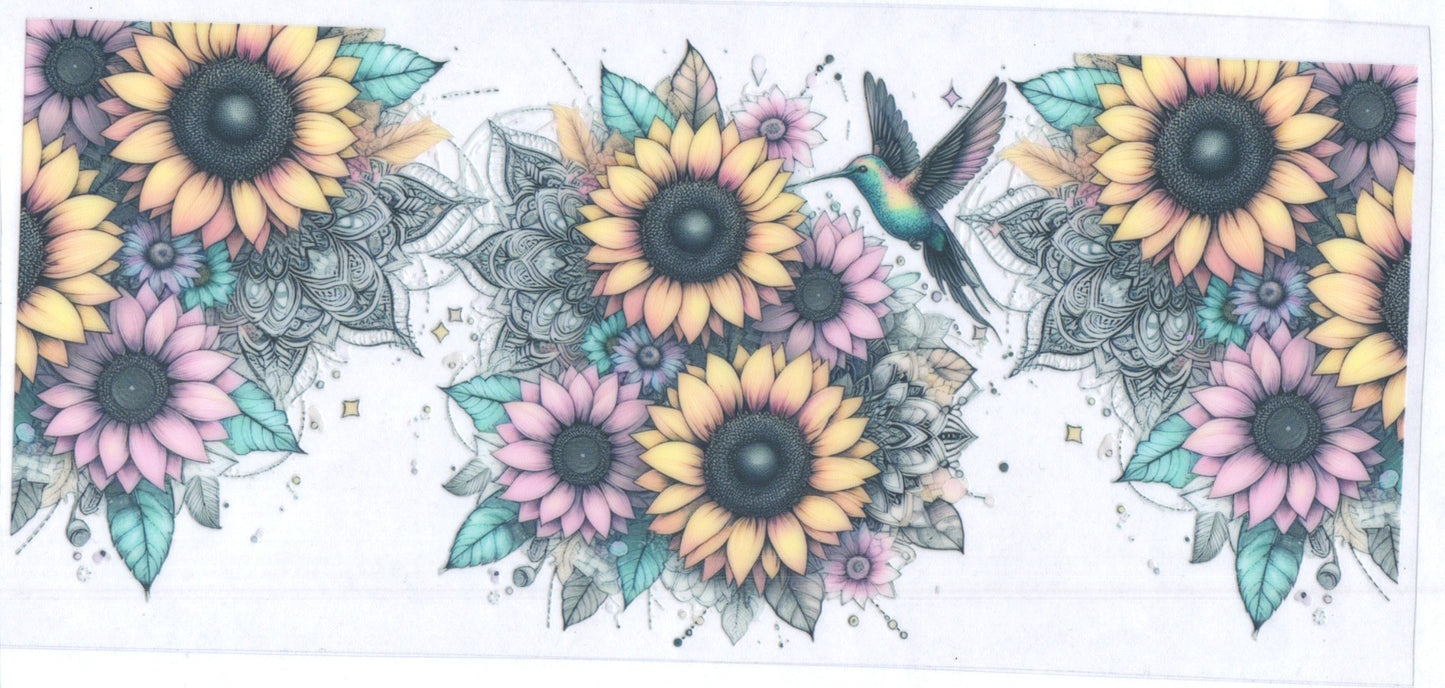 Sunflower andHumming Bird