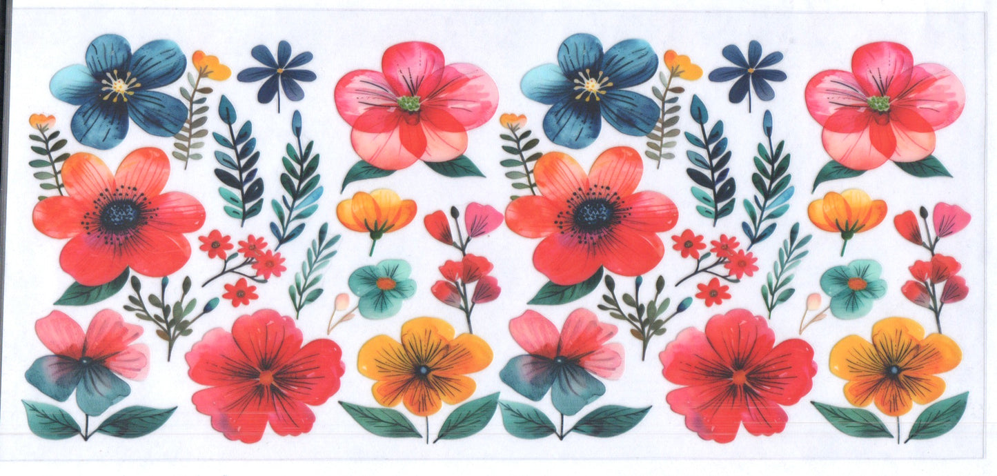 Red and Blue flowers