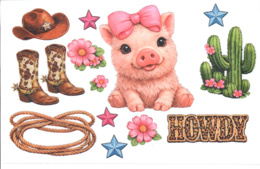 Howdy pig Decal