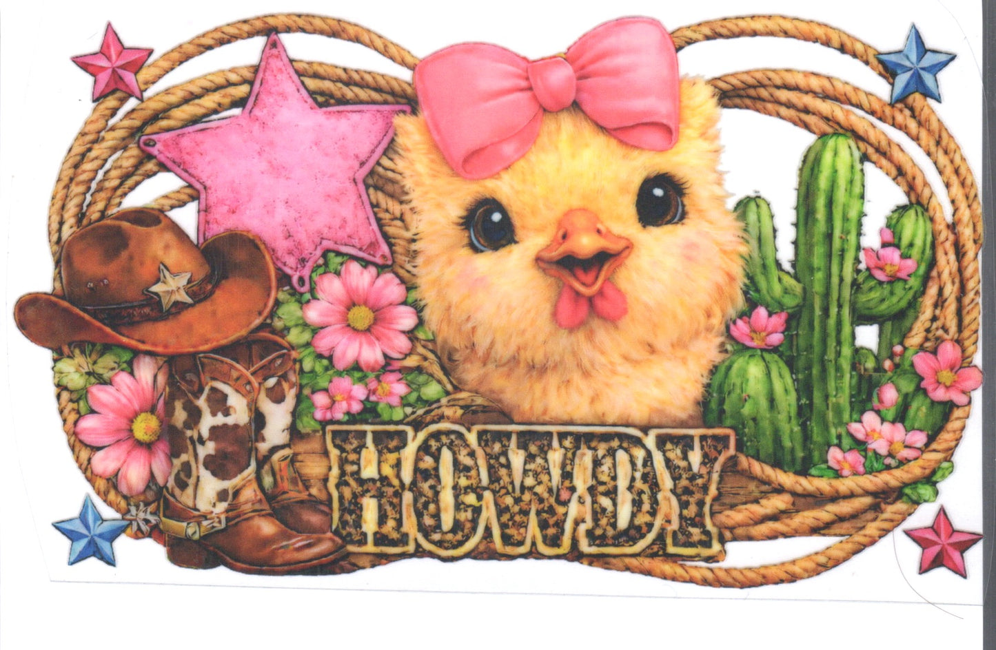 Howdy rope chick Decal