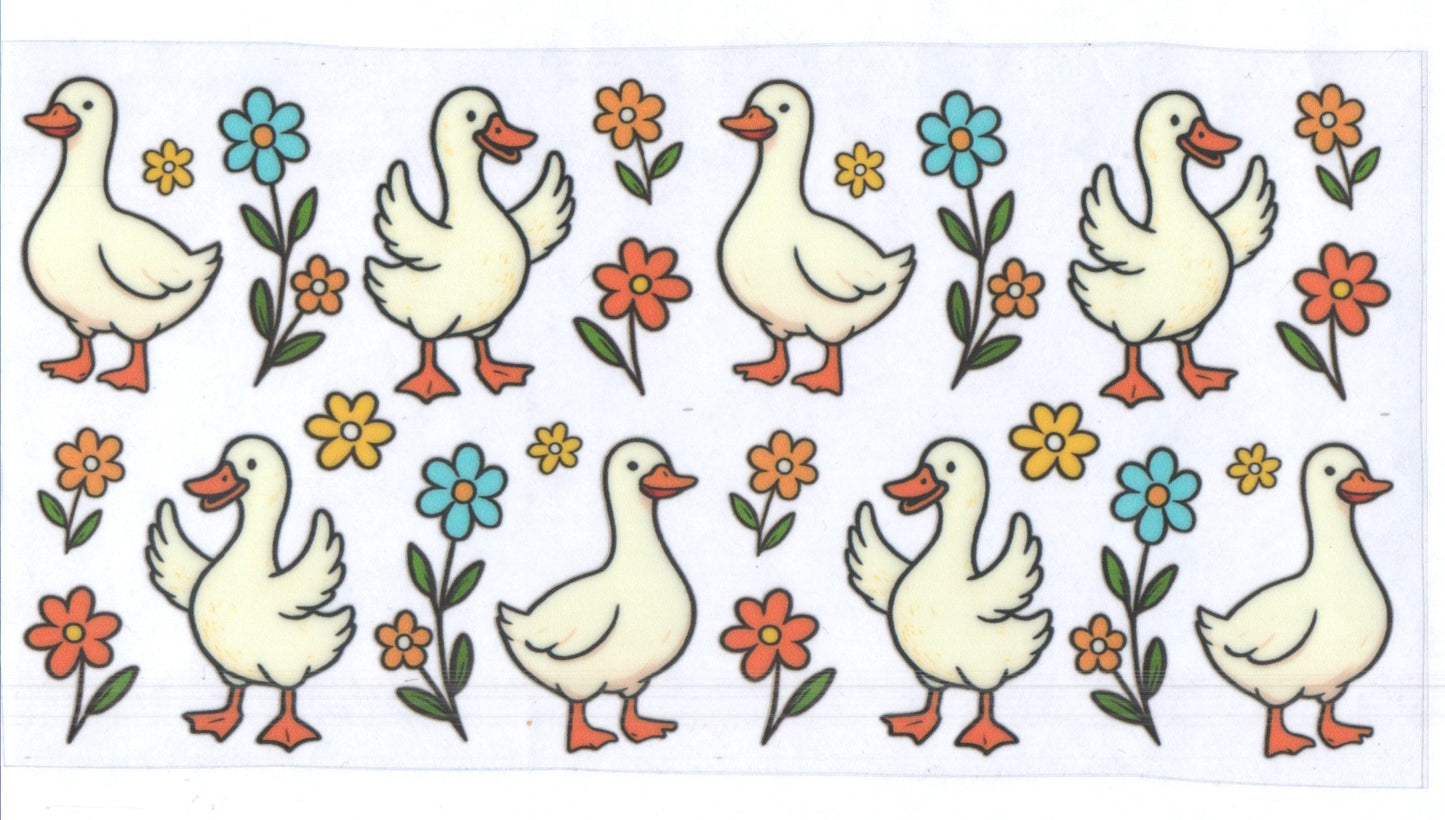 Ducks W/Flowers