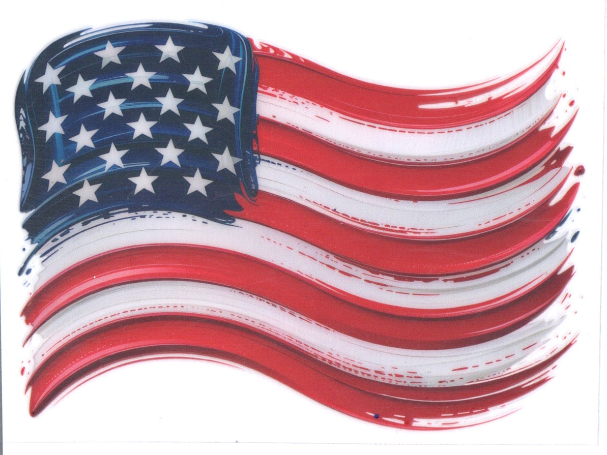Painted USA Flag Decal