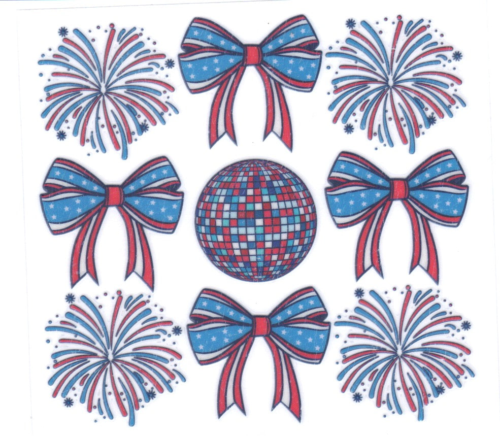 Fireworks Bows Decal
