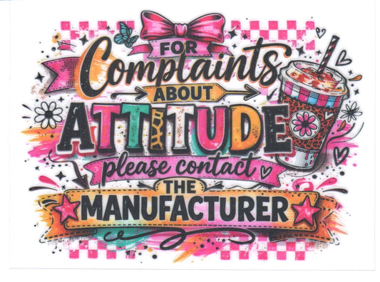 For complaints Decal