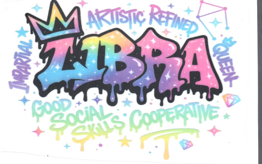 Zibra decal