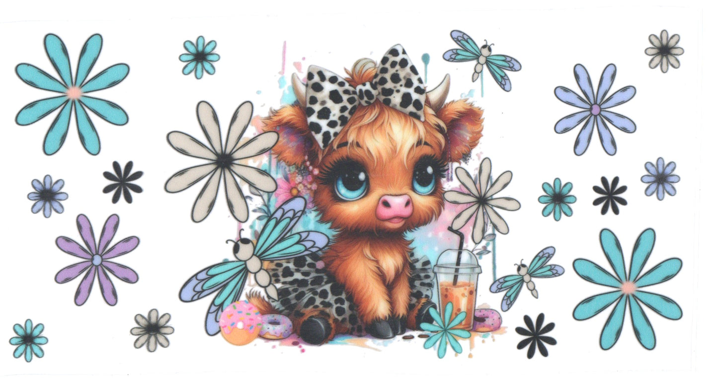COW W/FLOWERS