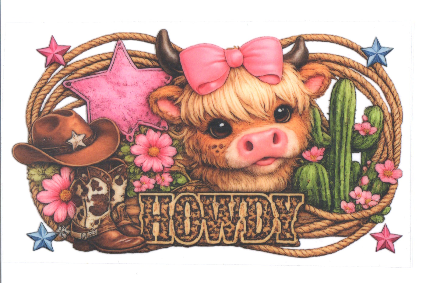 HOWDY COW W/ROPE