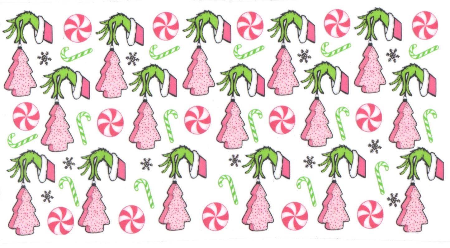 PINK TREE GRINCH HANDS