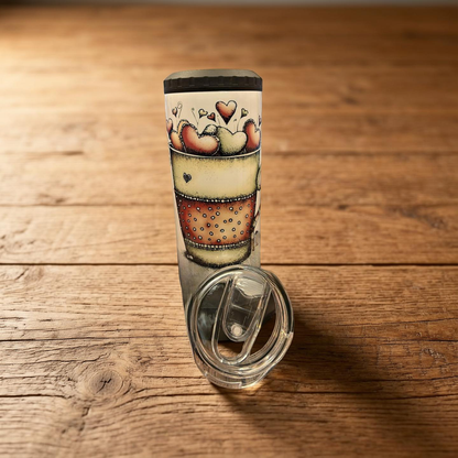 Custom 16 oz stainless steel can cooler party cup with full-color sublimation design, 