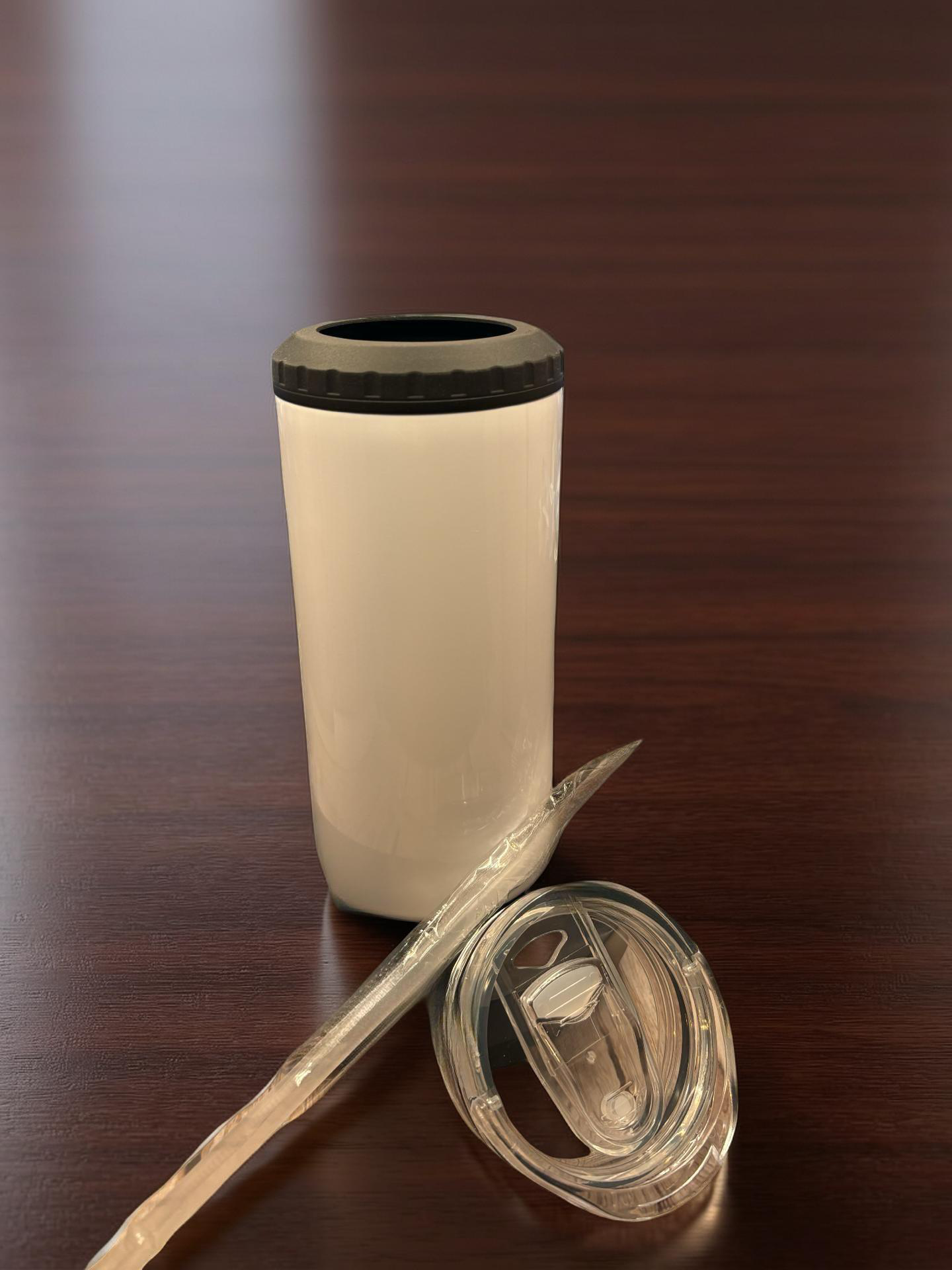 Custom 16 oz stainless steel can cooler party cup with full-color sublimation design, 