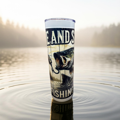 "Custom 30 oz stainless steel skinny tumbler with full-color wrap-around sublimation design,