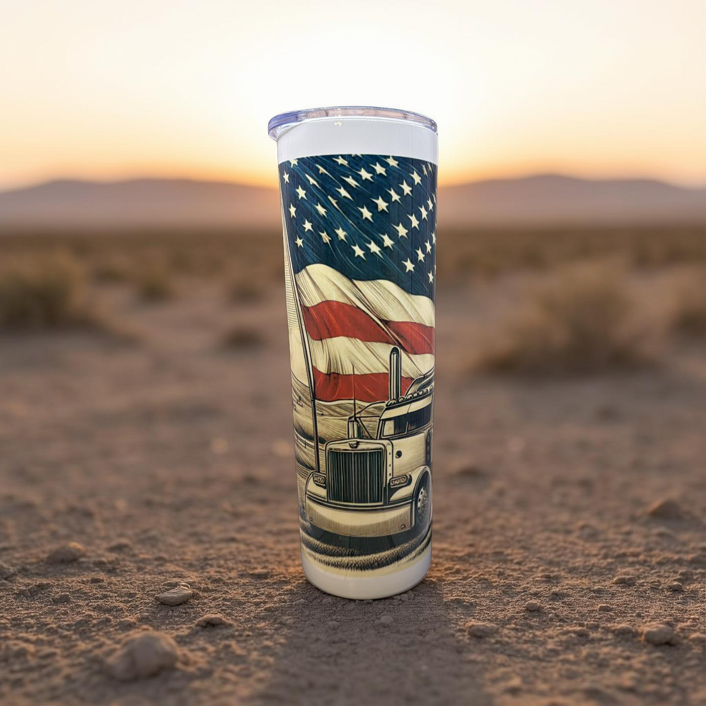 "Custom 30 oz stainless steel skinny tumbler with full-color wrap-around sublimation design,