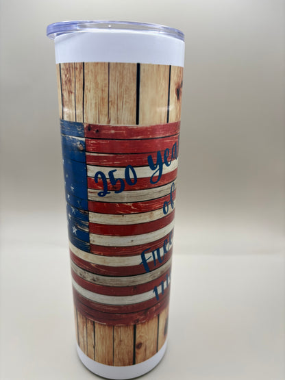 "Premade 30 oz stainless steel skinny tumbler with full-color design,