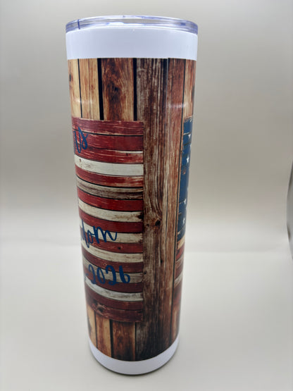"Premade 30 oz stainless steel skinny tumbler with full-color design,