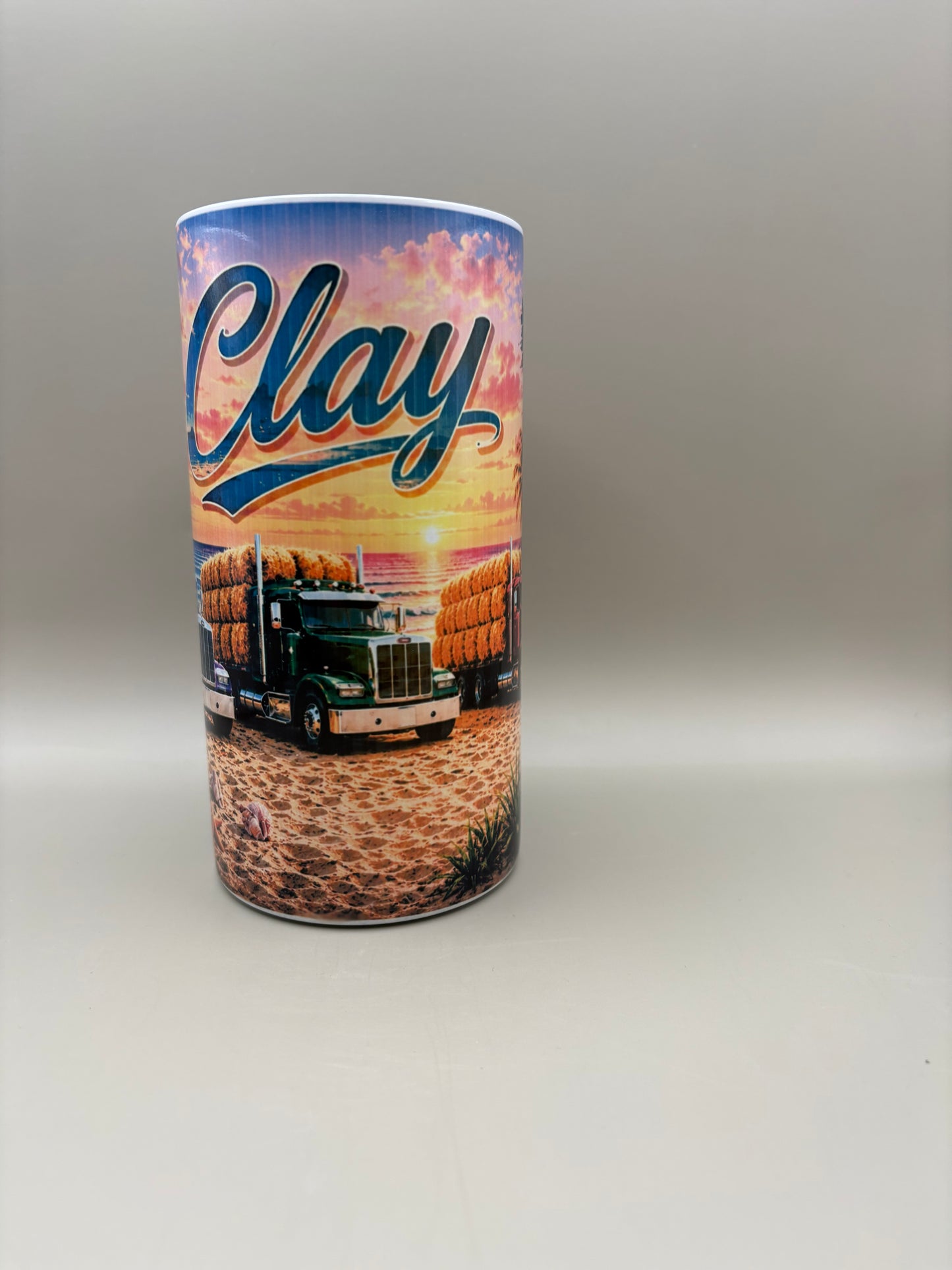 Custom 16 oz stainless steel can cooler party cup with full-color sublimation design, 