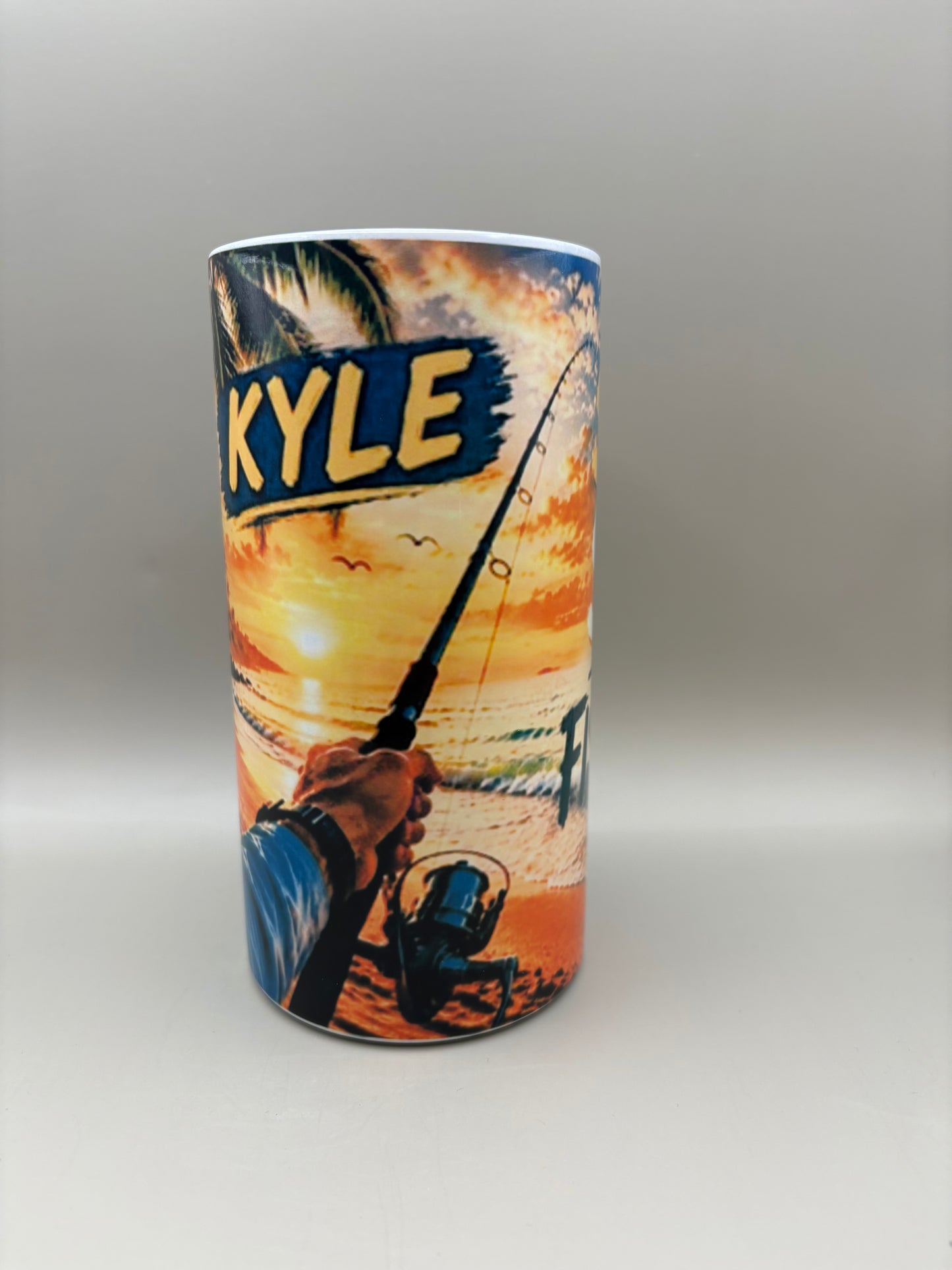 Custom 16 oz stainless steel can cooler party cup with full-color sublimation design, 
