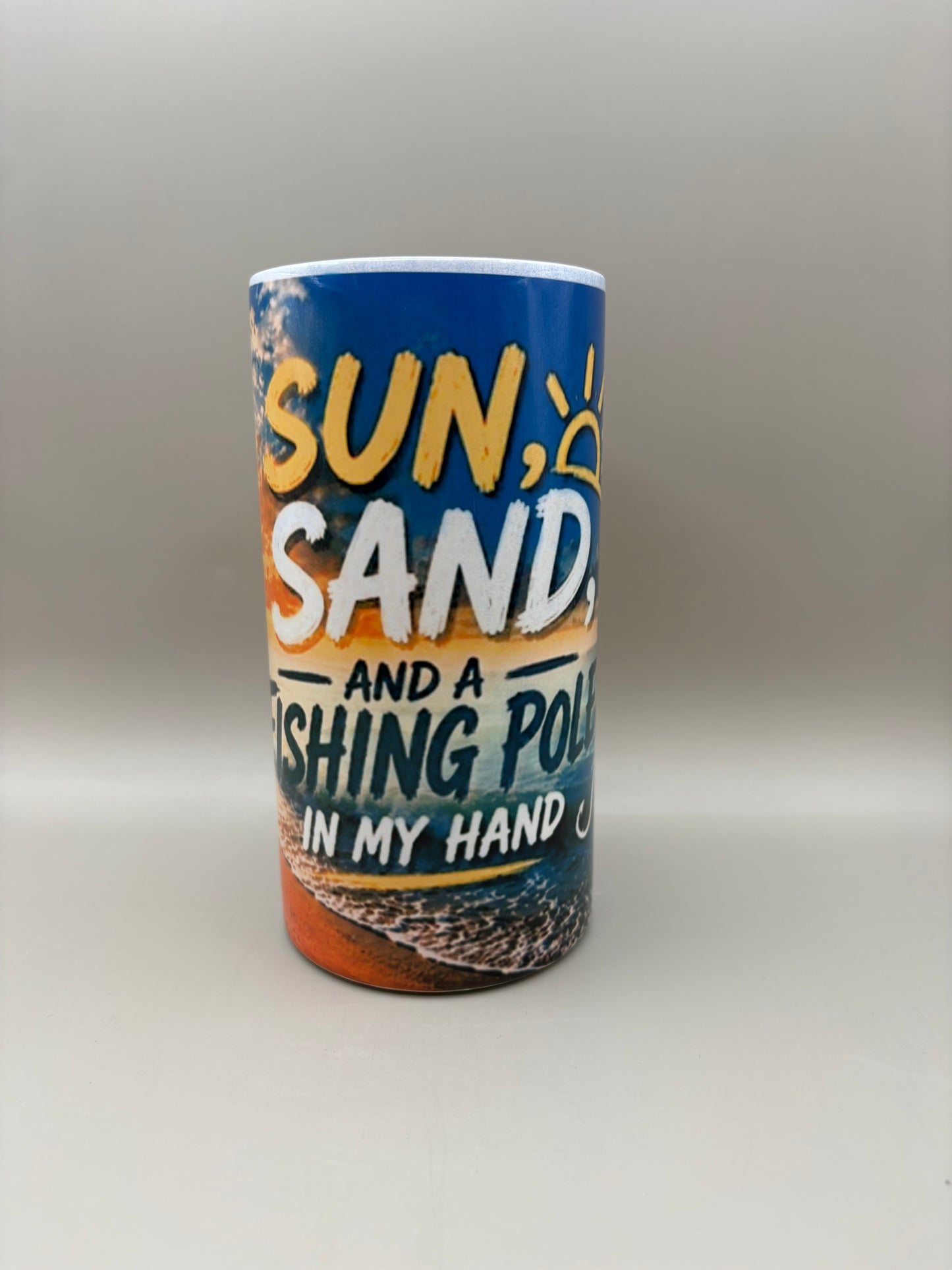 Custom 16 oz stainless steel can cooler party cup with full-color sublimation design, 