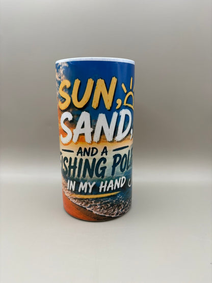 Custom 16 oz stainless steel can cooler party cup with full-color sublimation design, 
