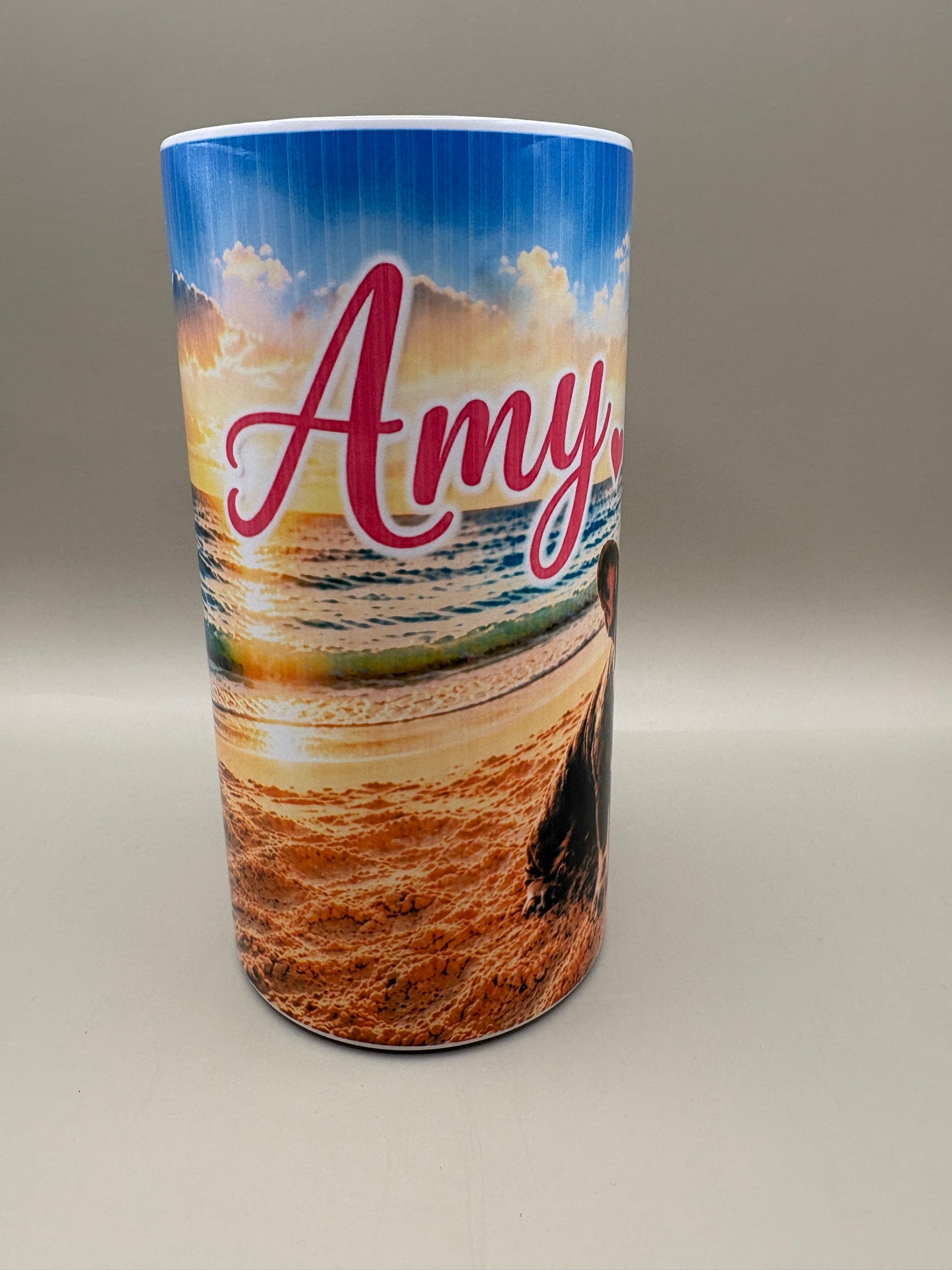 Custom 16 oz stainless steel can cooler party cup with full-color sublimation design, 