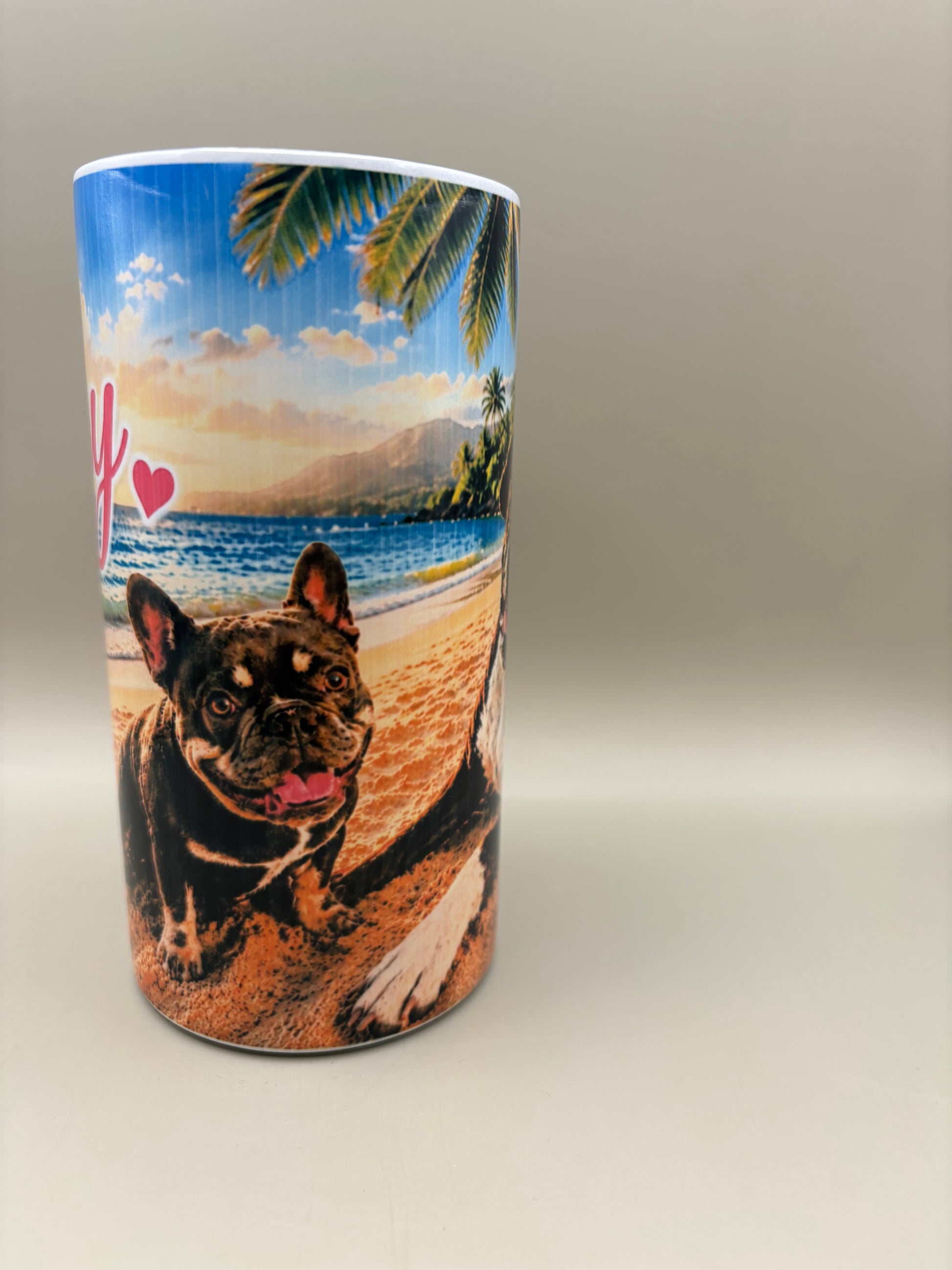 Custom 16 oz stainless steel can cooler party cup with full-color sublimation design, 