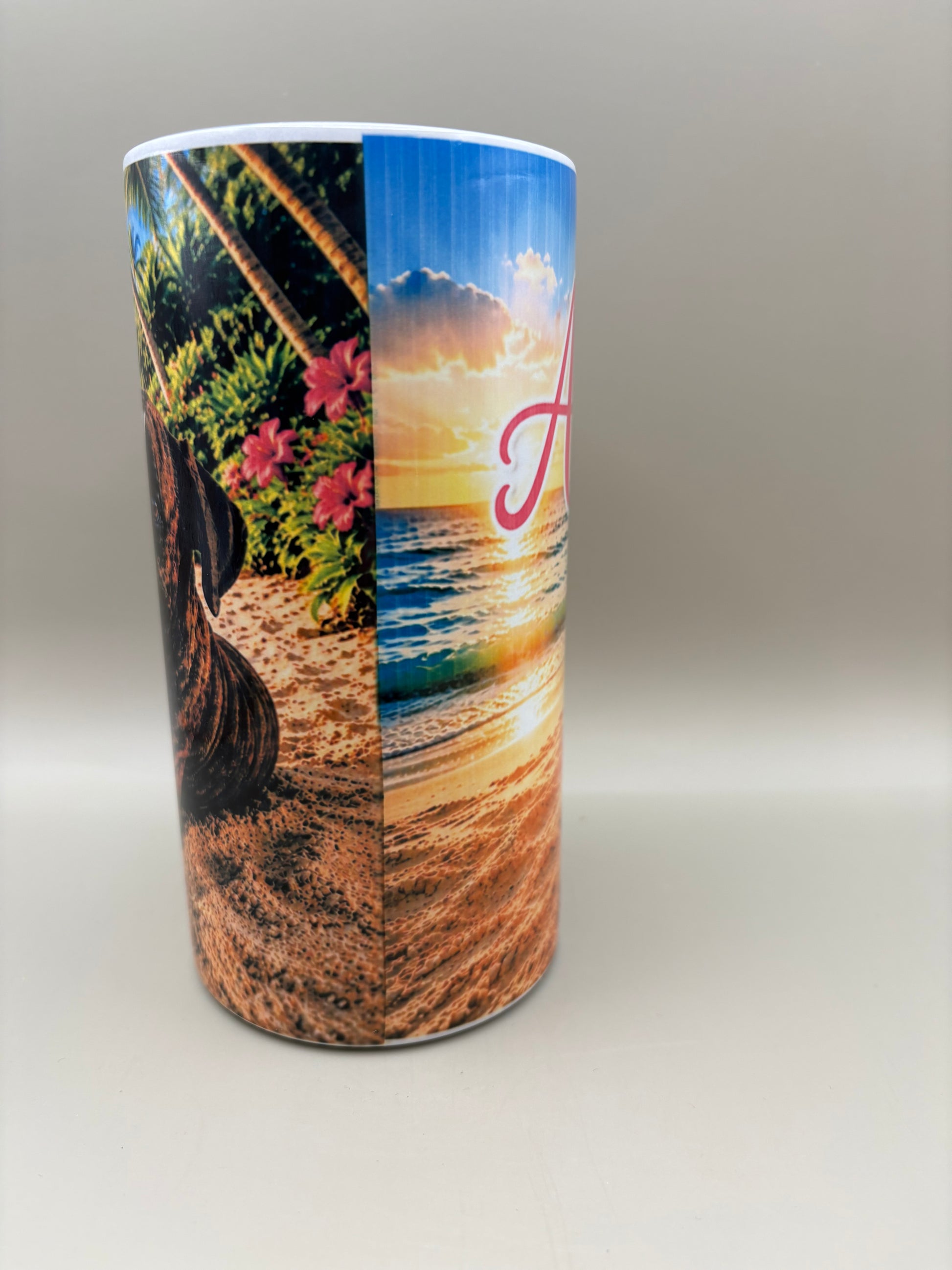 Custom 16 oz stainless steel can cooler party cup with full-color sublimation design, 