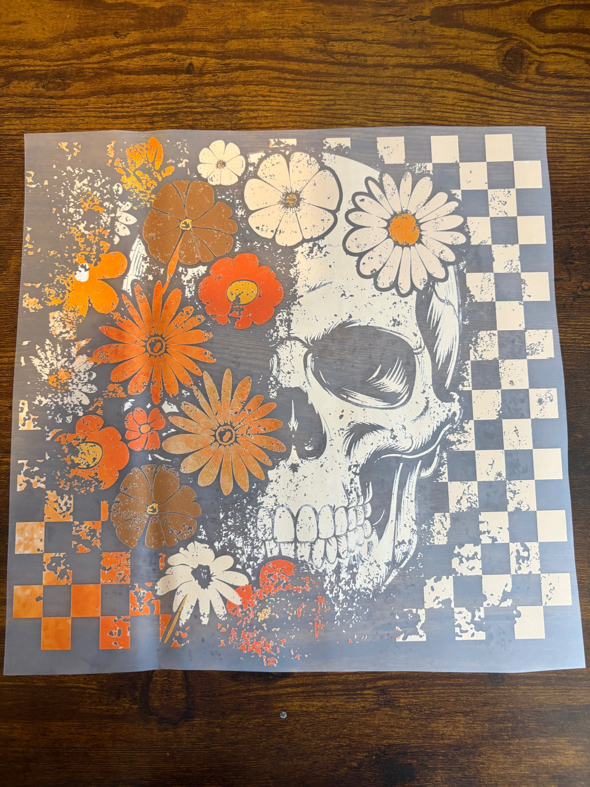 DTF SKULL AND FLOWERS