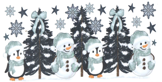 SNOWMEN AND BLACK TREES